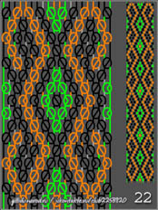 схемы плетения фенечек, 20 ниток