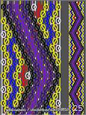 схемы плетения фенечек, 20 ниток