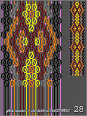 схемы плетения фенечек, 20 ниток