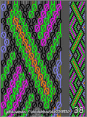 схемы плетения фенечек, 20 ниток