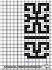 схемы плетения фенечек, геометрический узор