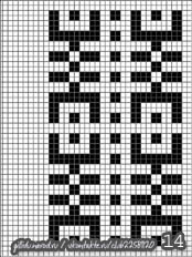 схемы плетения фенечек, геометрический узор